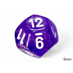 Borealis Purple/white Luminary Polyhedral 7-Dice Set