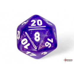 Borealis Purple/white Luminary Polyhedral 7-Dice Set