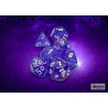 Borealis Purple/white Luminary Polyhedral 7-Dice Set