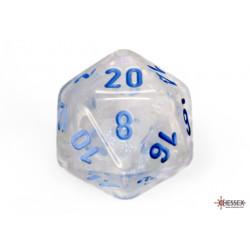 Borealis Icicle/light blue Luminary Polyhedral 7-Dice Set