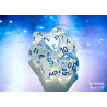 Borealis Icicle/light blue Luminary Polyhedral 7-Dice Set