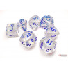 Borealis Icicle/light blue Luminary Polyhedral 7-Dice Set