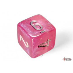 Borealis Pink/silver Luminary Polyhedral 7-Dice Set