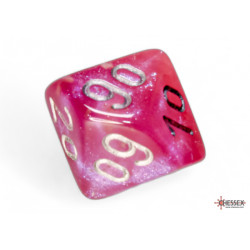 Borealis Pink/silver Luminary Polyhedral 7-Dice Set