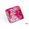 Borealis Pink/silver Luminary Polyhedral 7-Dice Set