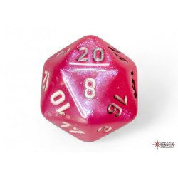 Borealis Pink/silver Luminary Polyhedral 7-Dice Set