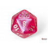 Borealis Pink/silver Luminary Polyhedral 7-Dice Set