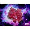 Borealis Pink/silver Luminary Polyhedral 7-Dice Set