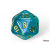 Borealis Teal/gold Luminary Polyhedral 7-Dice Set