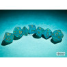 Borealis Teal/gold Luminary Polyhedral 7-Dice Set