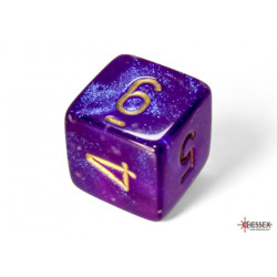 Borealis Royal Purple/gold Luminary Polyhedral 7-Dice Set