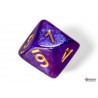 Borealis Royal Purple/gold Luminary Polyhedral 7-Dice Set