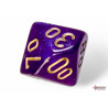 Borealis Royal Purple/gold Luminary Polyhedral 7-Dice Set