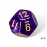 Borealis Royal Purple/gold Luminary Polyhedral 7-Dice Set