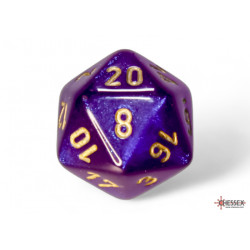 Borealis Royal Purple/gold Luminary Polyhedral 7-Dice Set