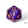 Borealis Royal Purple/gold Luminary Polyhedral 7-Dice Set