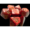 Scarab Mini-hedral Scarlet/gold 7-Die Set