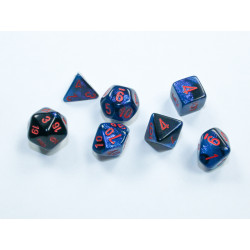 Gemini Mini-hedral Black-Starlight/red 7-Die Set