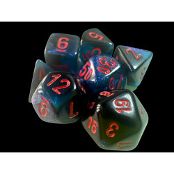 Gemini Mini-hedral Black-Starlight/red 7-Die Set