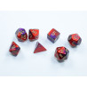 Gemini Mini-hedral Purple-Red/gold 7-Die Set