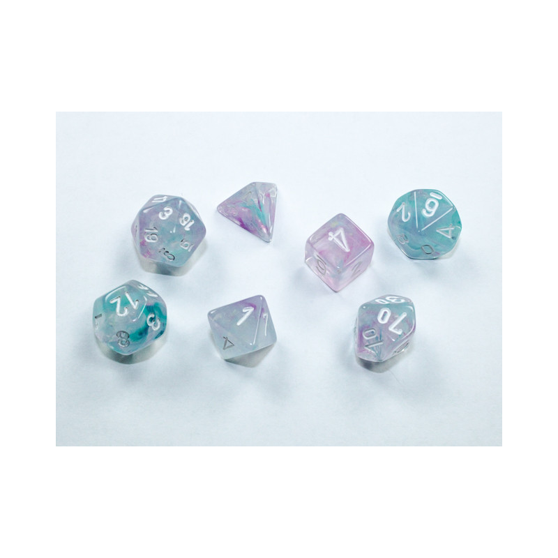 Nebula Mini-hedral Wisteria/white 7-Die set