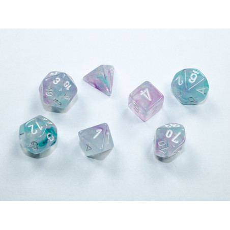 Nebula Mini-hedral Wisteria/white 7-Die set