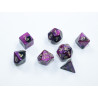 Gemini Mini-hedral Black-Purple/gold 7-Die Set