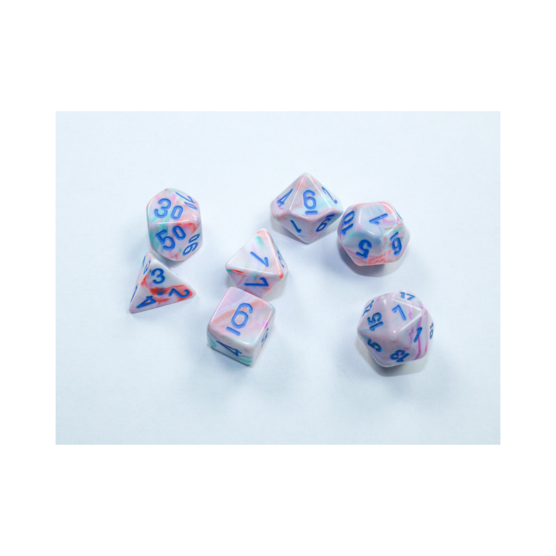 Festive Mini-hedral Pop Art/blue 7-Die set