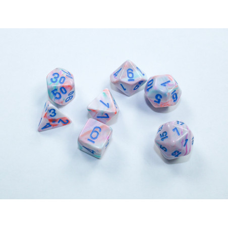 Festive Mini-hedral Pop Art/blue 7-Die set