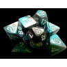 Gemini Mini-hedral Steel-Teal/white 7-Die Set