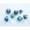 Gemini Mini-hedral Steel-Teal/white 7-Die Set