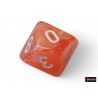 Festive Dahlia/white Luminary Polyhedral 7-Dice Set