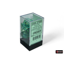 Borealis Kelp/light Green Luminary Polyhedral 7-dice Set