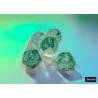 Borealis Kelp/light Green Luminary Polyhedral 7-dice Set