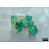 Borealis Kelp/light Green Luminary Polyhedral 7-dice Set