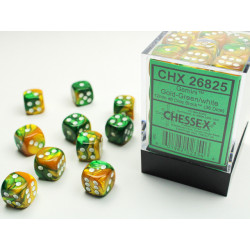 Gemini Gold-Green/White 12mm D6 Block