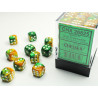 Gemini Gold-Green/White 12mm D6 Block