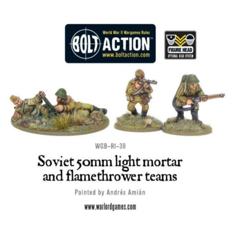 Soviet 50mm light mortar and Flamethrower teams