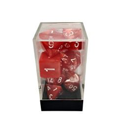 Marble Red/White Polyhedral 7-Die Set