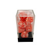 Marble Orange/White Polyhedral 7-Die Set