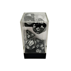Marble Black/White Polyhedral 7-Die Set