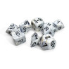 Marble Calcite/Black Polyhedral 7-Die Set (w/ bonus die)