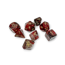 Borealis Cosmos/Gold Polyhedral 7-Die Set (w/ bonus die)