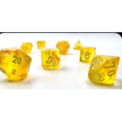 Borealis Luminary Canary/White Polyhedral 7-Die Set