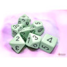 Opaque Pastel Green/black Polyhedral 7-Dice Set