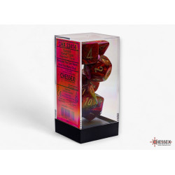 Scarab Mega-hedral Scarlet/gold 7-Die Set