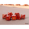 Scarab Mega-hedral Scarlet/gold 7-Die Set