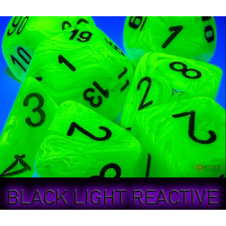 Vortex Mega-hedral Bright Green/black 7-Die Set