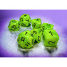 Vortex Mega-hedral Bright Green/black 7-Die Set