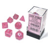 Borealis Luminary Pink/Silver Polyhedral 7-Die Set